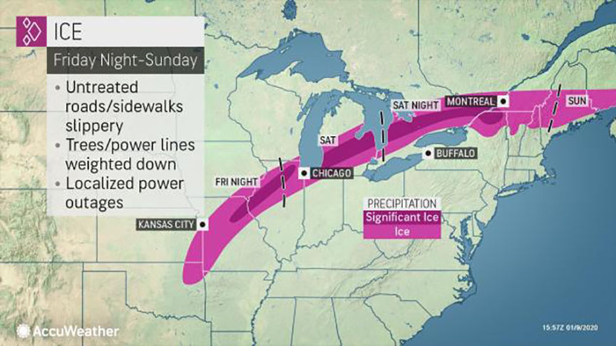Dangerous freezing rain event for Montreal and Ottawa